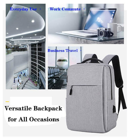 15 Inch Laptop Backpack,Business Bag with USB Port for Travel & Commute Red - color: Red