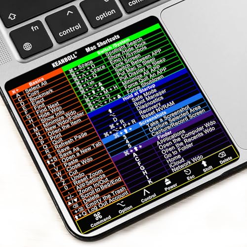 (2-Pack) Shortcuts Sticker for Apple Mac OS System, 2026 New Shortcuts Sticker for 13-16 inch MacBook Pro & MacBook Air M1/M2/M3/M4/M5 - Colorful - color: Rainbow