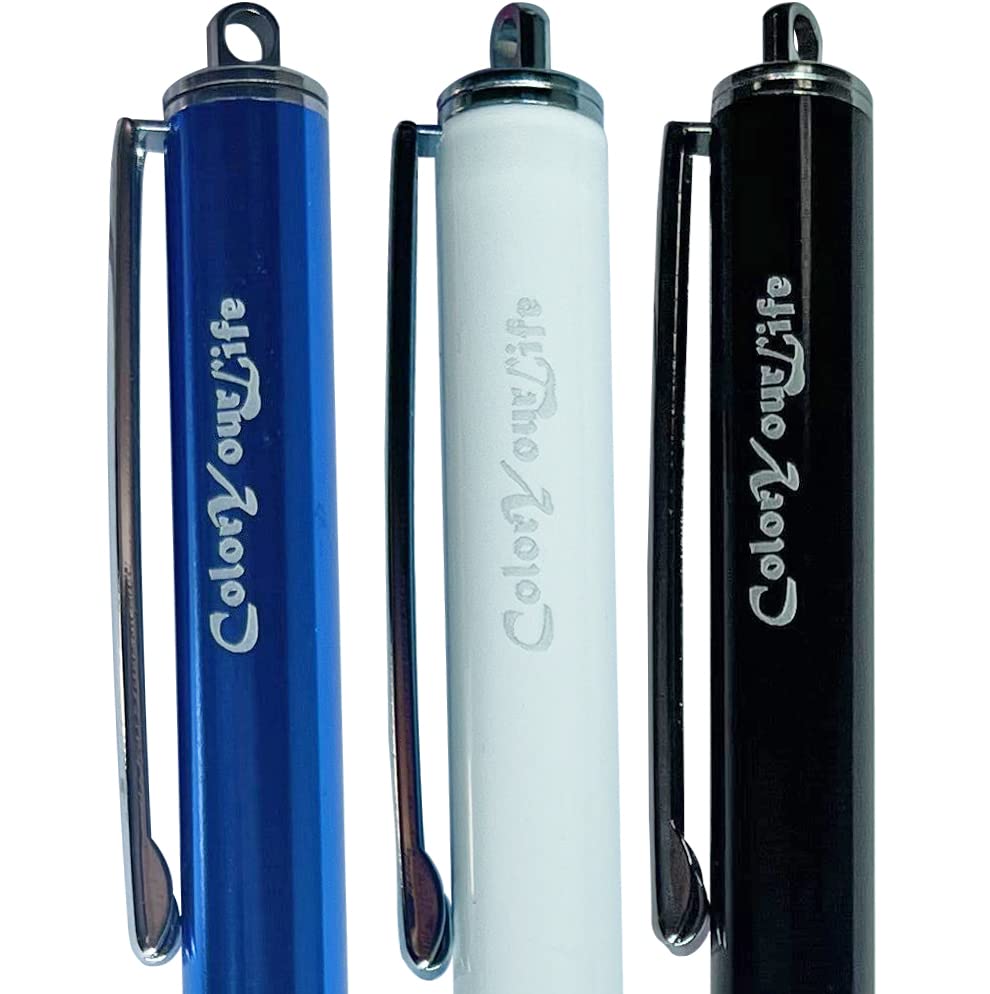 3-Pack 5.3'' Micro-Knit Mesh Tip Capacitive Stylus Pens for Touch Screens with Replaceable Fiber Tips, Universal Stylus Pens and Cleaning Cloth (Black, Blue, White) - color: Black, Blue, White