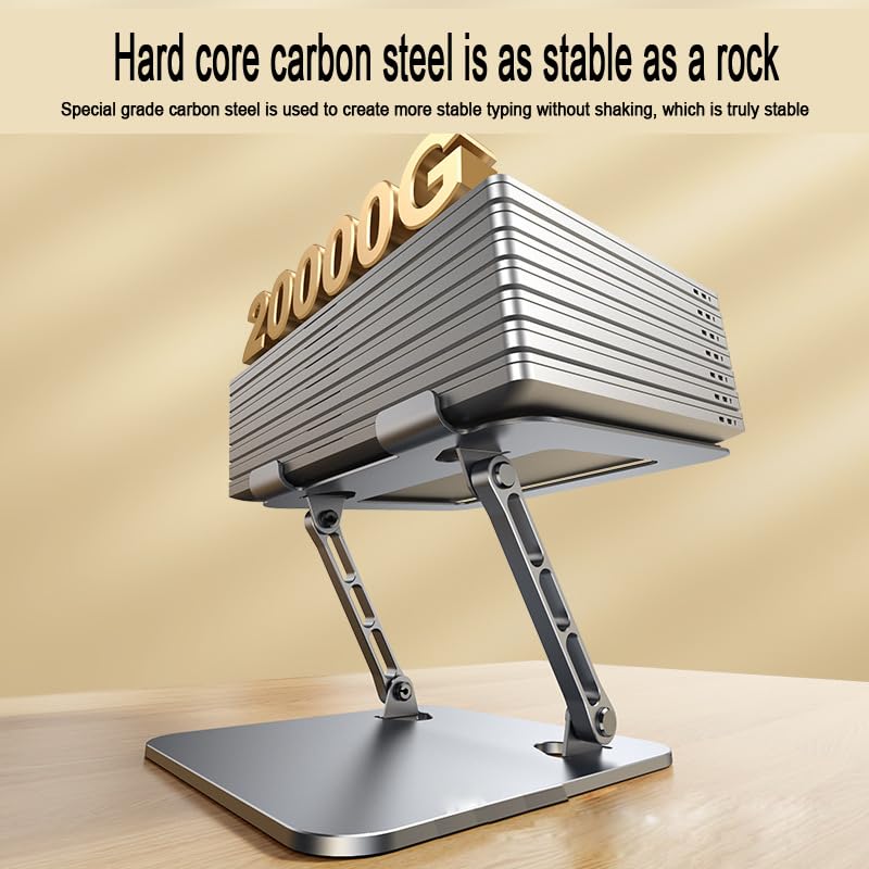 Adjustable Laptop Stand，Laptop Stand with 360 Rotating Base，Ergonomic Notebook Stand, Foldable Portable Notebook Stand Suitable for laptops/Tablets.