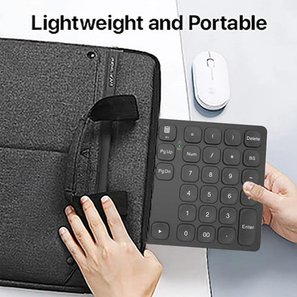 36 Keys Bluetooth Numeric keypad Portable Mini Financial Accounting Rechargeable Number pad Ultra-Silent for iPad Laptop,Mac, iMac, Tablet, PC and Desktop (Black) - color: black