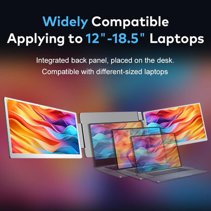 15.6" Laptop Screen Extender for Triple Display - FHD 1080P Portable Monitor For Laptop - Compatible with MacOS/Windows/Android - USB C Detachable Plug & Play Extended Screen for 12-17" Laptops