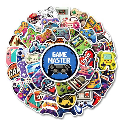 50 PCS Gaming Stickers Bulk Pack - Waterproof Vinyl Decals for Water Bottles,Skateboards Laptops, Phones| Cool Video Game Sticker for Boys, Teens, Adults | Aesthetic Gamer Gift Decals - style: A3