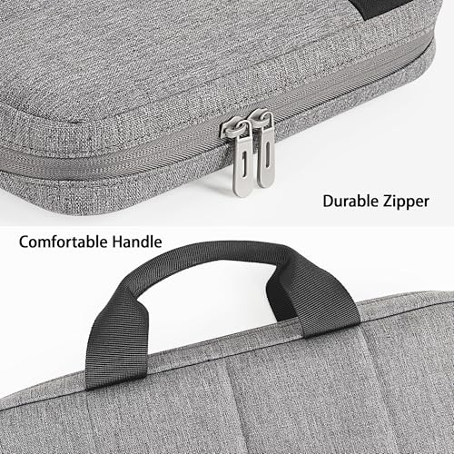 DOMISO MacBook Air 15 Case M3 2023-2024 Heavy-Duty Laptop Sleeve with Comfort Grip Handle Water-Resistant & Shock-Absorbing for 15.6" MacBook Air, Grey