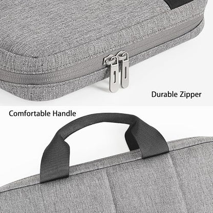 DOMISO MacBook Air 15 Case M3 2023-2024 Heavy-Duty Laptop Sleeve with Comfort Grip Handle Water-Resistant & Shock-Absorbing for 15.6" MacBook Air, Grey