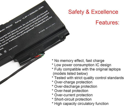Futurebatt PA5107U-1BRS Laptop Battery Replacement for Toshiba Satellite L45 L45D L50 L55 L55D L55t P50 P55 S55 Series L55-A5284 P55t-A5116 P55-A5200 P55-A5312 S55-A5167 S55-A5275 S55-A5279 S55-A5294 - size: PA5107 7.3 4.9 1.8 in