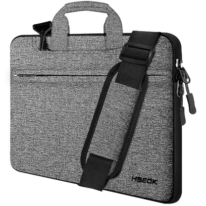 Hseok Laptop Shoulder Bag 15 15.6 16 Inch Briefcase,Compatible MacBook Pro/Neo 16",MacBook Air/Pro 15,XPS 15/16 and most 15.6-16 and Most 15-16 Notebooks,Spill-Resistant Handbag,Dark Gray & Black - color: Dark Gray & Black, size: 15-16 inch