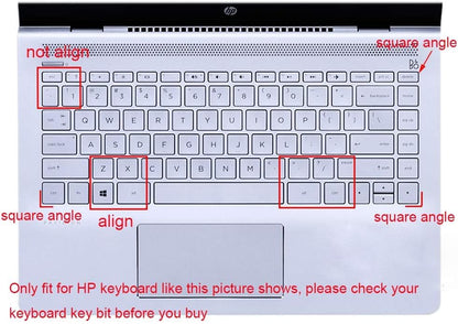Keyboard Skin Compatible with HP Pavilion x360 14" Touch-Screen Laptop 14M-BA/BF/BW/CD/DH Series 14-DH2075NR, HP 14" 14-BA/BF/CM/CF/CE/BW/FQ/DQ/DK/DH/DS/DG/DF Series Laptop (Gradient Blue) - color: Gradient Blue