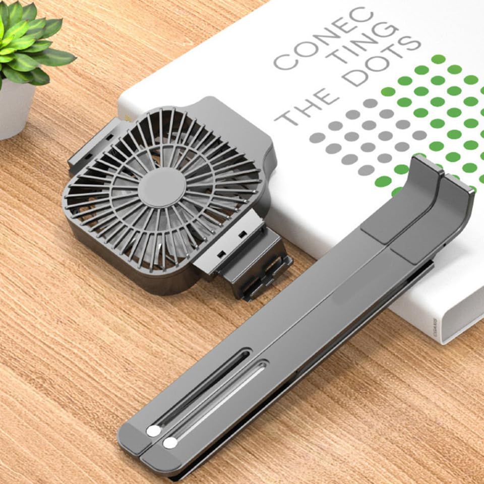 Adjustable Aluminum Alloy Laptop Cooling Stand with Built-in Fan Portable Notebook Holder for Desk Use Height-Riser Laptop Shelf Compatible with Pcs