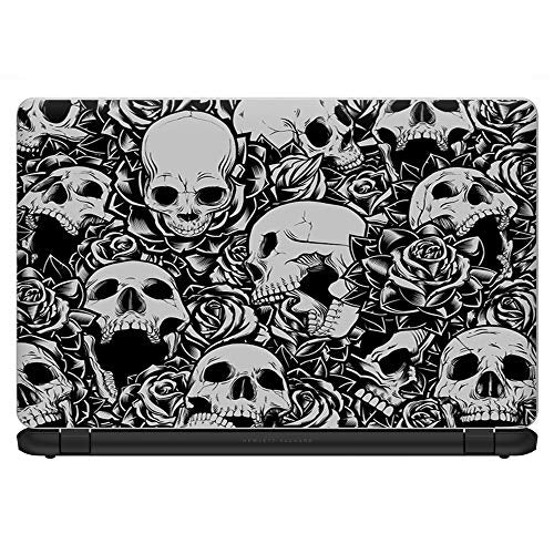 It's A Skin 15.6 inch Laptop Notebook Skin Vinyl Sticker Cover Decal Universal fit for 15.6" (May Require Trimming) HP Lenovo Apple Mac Dell Compaq Asus Acer/Skulls n Roses Black White Screaming