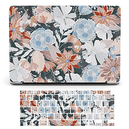 Laptop Case Compatible with MacBook Pro 13 inch with CD-ROM Model: A1278(Old Version 2012/2011/2010/2009/2008), Protective Plastic Hard Shell Case Cover & Keyboard Skin - Embroidered Flower - color: Embroidered Flower, size: A1278(Pro 13 w/CD-ROM 2008-201