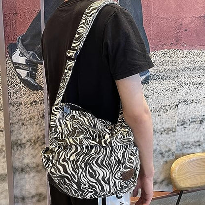 Large Canvas Messenger Bag with Multiple Pockets for Men and Women, Crossbody Shoulder Tote Hobo Laptop Bag - color: 91 - Banma Line