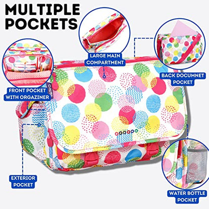 J World New York Terry Messenger Bag for Women Girls School Kids - color: Speckle