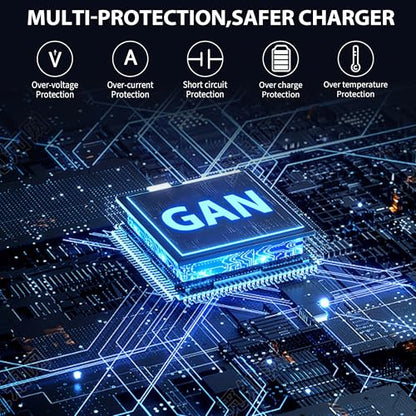 100W USB C Charger Block 4 Port Type C Charging GaN USB C Charger Compatible with MacBook Pro/Air iPad iPhone16/15/14/13 Pro Max Hp Dell Asus Acer Galaxy S24/S23 Fast Wall Power Adapter