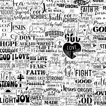 Bible Verse Religious Stickers - 100 Pcs Christian Water Bottle Stickers, Motivational Waterproof Scrapbook Sticker, Vinyl Decals for Luggage Laptop Journal - style: Bible
