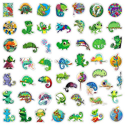 50Pcs Chameleon Stickers - Waterproof Vinyl Removable No Residue Stickers, for Skateboard Fridge Laptop Phone Luggage, Suitable for Kids Girls Adults Boys(Chameleon) - color: Chameleon