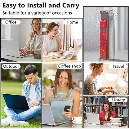Laptop Stand, Computer Tablet Stand, Adjustable Aluminum Foldable Portable Laptop Holder Riser, Compatible with MacBook Air Pro, Lenovo, HP, Dell, More 10-15.6” Laptops and Tablets (Red) - color: D102 Red