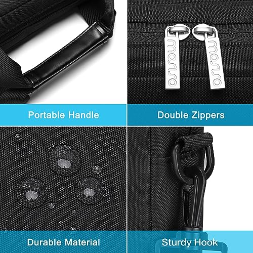 MOSISO Laptop Shoulder Bag 16 inch, 15-15.6 inch Computer Bag | Compatible with MacBook Pro 16 inch, HP, Dell, Lenovo with 2 Raised&1 Flapover&1 Horizontal Pocket&Handle&Belt, Black - color: Black, size: 16 inch