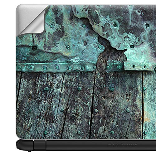 It's A Skin 15.6 inch Laptop Notebook Skin Vinyl Sticker Cover Decal Universal fit for 15.6" (May Require Trimming) HP Lenovo Apple Mac Dell Compaq Asus Acer/Patina Metal and Wood Blue