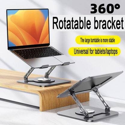 Adjustable Laptop Stand，Laptop Stand with 360 Rotating Base，Ergonomic Notebook Stand, Foldable Portable Notebook Stand Suitable for laptops/Tablets.