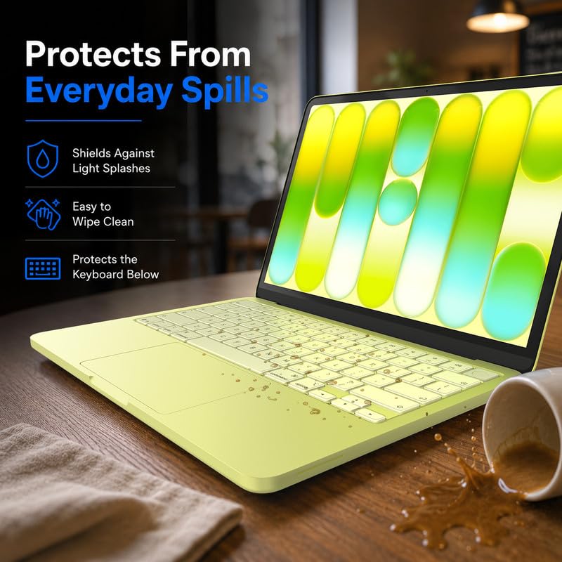 Soonjet Keyboard Cover Skin for 2026 MacBook Neo 13 inch A3404 A18 Pro, Premium Ultra Thin Clear Keyboard Protector, US ANSI Layout (Citrus) - color: Citrus