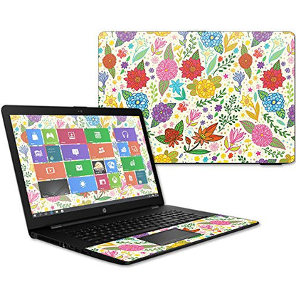 Mightyskins Skin Compatible with Hp 17t Laptop 17.3" (2017) - Flower Garden | Protective, Durable, and Unique Vinyl Decal Wrap Cover | Easy to Apply, Remove, and Change Styles | Made in The USA - color: Flower Garden