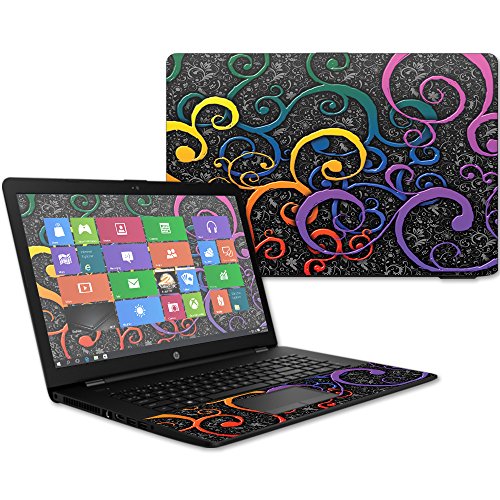 MightySkins Skin Compatible with HP 17t Laptop 17.3" (2017) - Color Swirls | Protective, Durable, and Unique Vinyl Decal wrap Cover | Easy to Apply, Remove, and Change Styles | Made in The USA - color: Color Swirls