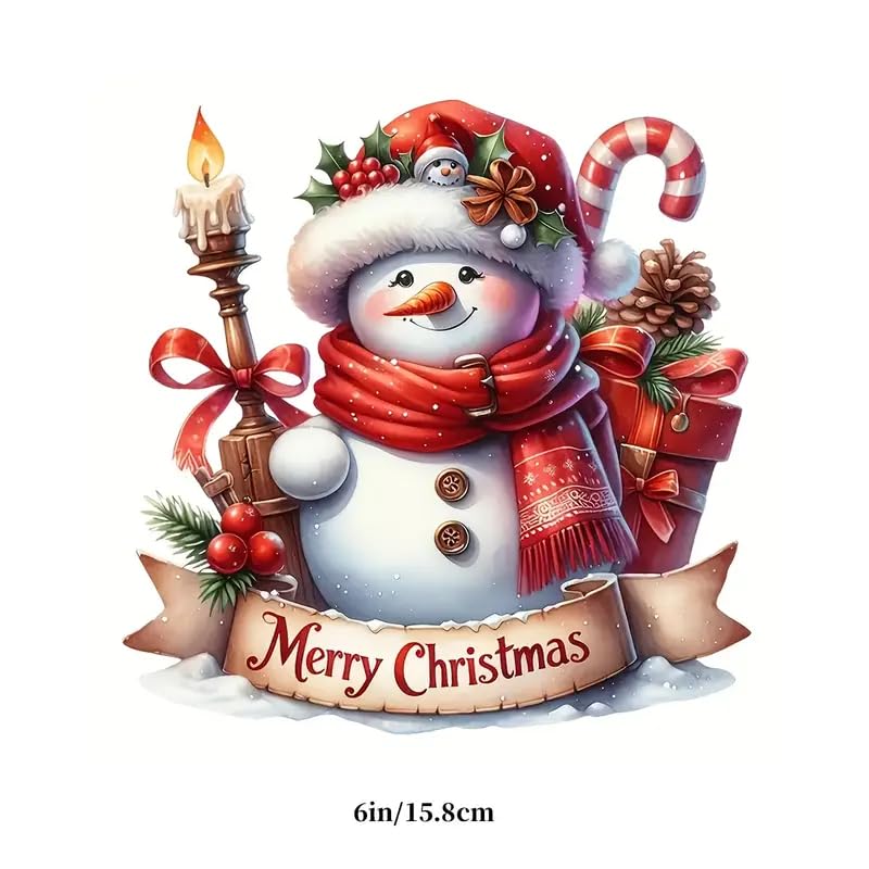 Merry Christmas Snowman Umbrella Hook PVC Vinyl Car Decals Stickers Waterproof Self-Adhesive Decals for Cars, Laptops, Trucks, Motorcycles Wall Window Luggage Scratch Cover Door Decor Sticker