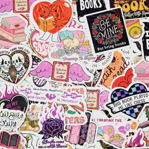 DETICKERS Book Stickers for Kindle Laptop Water Bottles 80 PCS Romance Bookish Waterproof Stickers Vinyl Gifts for Adults Reading Book Lover - style: Booking
