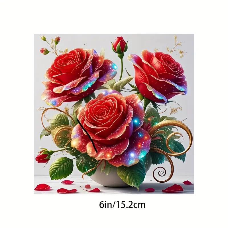 Cup Red Rose PVC Vinyl Car Decals Stickers Waterproof Self-Adhesive Decals for Cars, Laptops, Trucks, Motorcycles Wall Window Luggage Scratch Cover Door Decor Sticker