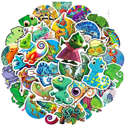 50Pcs Chameleon Stickers - Waterproof Vinyl Removable No Residue Stickers, for Skateboard Fridge Laptop Phone Luggage, Suitable for Kids Girls Adults Boys(Chameleon) - color: Chameleon