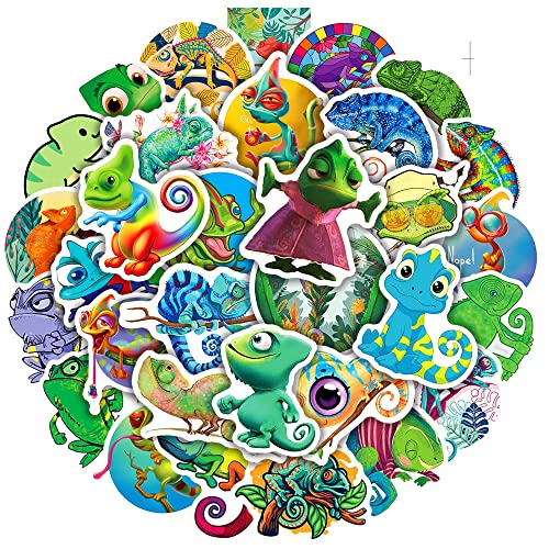 50Pcs Chameleon Stickers - Waterproof Vinyl Removable No Residue Stickers, for Skateboard Fridge Laptop Phone Luggage, Suitable for Kids Girls Adults Boys(Chameleon) - color: Chameleon