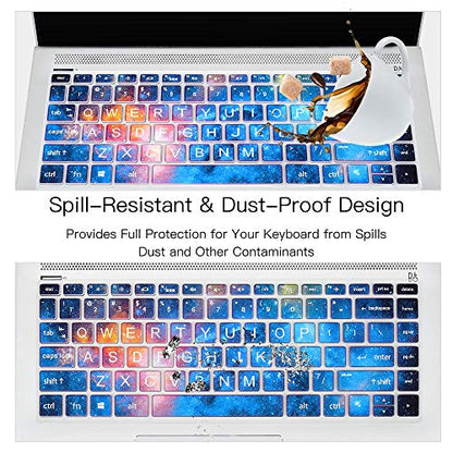 Keyboard Cover for HP Pavilion X360 14" & HP Laptop 14 14t 14z 14-cf 14-dk 14-dq 14-fq Series 14-cf0006dx/cf0012dx 14-dk0002dx 14-dq0011dx/dq1037wm/dq1089wm 14-fq0040nr/fq0050nr Keyboard Skin, Nebula - color: Nebula