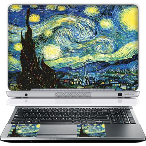 11.6 12 Inch Laptop Skin Sticker Cover Premium Sticker Cover Art Decal Decorative (Included 2 Wrsit Pad Skins) - The Starring Night - color: The Starring Night, size: 12 Inch