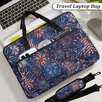 Laptop Sleeve, Laptop Cover with Adjustable Strap Computer Bag Tablet Notebook Sleeves Handbag Messenger Briefcase - color: America 250