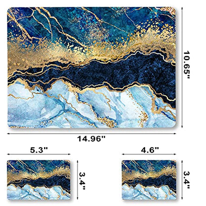 Laptop Skin Sticker Decal, 12" 13" 13.3" 14" 15" 15.4" 15.6 inch Laptop Universal Netbook PC Notebook Vinyl Reusable Skin Sticker Cover Art Case Protector Personalized, Blue Marble - color: Blue Marble