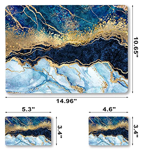 Laptop Skin Sticker Decal, 12" 13" 13.3" 14" 15" 15.4" 15.6 inch Laptop Universal Netbook PC Notebook Vinyl Reusable Skin Sticker Cover Art Case Protector Personalized, Blue Marble - color: Blue Marble