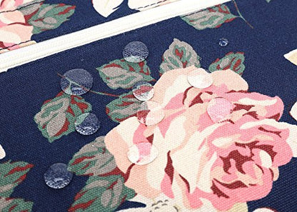 Canvaslife White Rose Pattern 13 inch Canvas Laptop Sleeve with Pocket 13 inch 13.3 inch Laptop case 13.1 case 13.6sleeve - color: White Rose, size: 13 inch/13.3 inch
