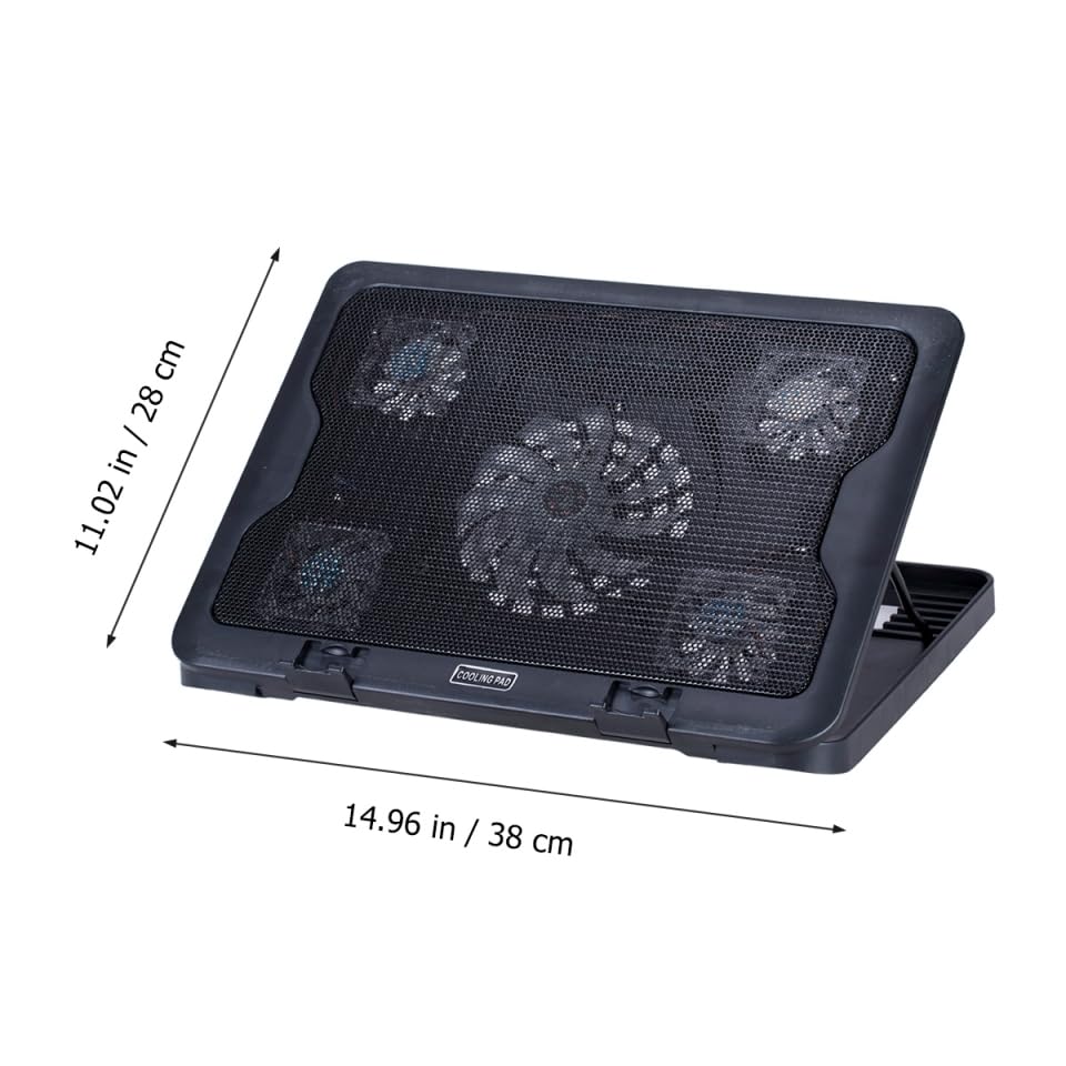 Gatuida Notebook Cooler Cooling Pad with USB Fans Energy-Saving Laptop Cooling Mat Stand for Heat Dissipation Easy Installation Compatible with Laptops
