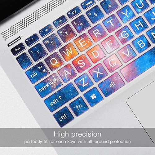 Keyboard Cover for HP Pavilion X360 14" & HP Laptop 14 14t 14z 14-cf 14-dk 14-dq 14-fq Series 14-cf0006dx/cf0012dx 14-dk0002dx 14-dq0011dx/dq1037wm/dq1089wm 14-fq0040nr/fq0050nr Keyboard Skin, Nebula - color: Nebula