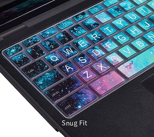 CaseBuy Keyboard Cover for Dell 11.6 Chromebook 3100 3120 3180 3181 3189 5190 P22T 11.6" / Chromebook 13 3380 13.3 inch Keyboard Accessories (Upper CASE, Galaxy) - color: Galaxy
