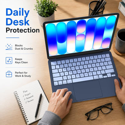 Soonjet Keyboard Cover Skin for 2026 MacBook Neo 13 inch A3404 A18 Pro, Premium Ultra Thin Clear Keyboard Protector, US ANSI Layout (Indigo) - color: Indigo