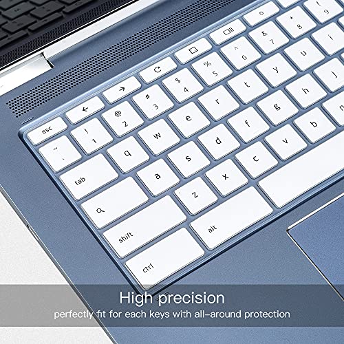 Keyboard Cover for HP 11.6/14 inch Chromebook x360, HP Chromebook 11 G2, G3, G4, G5, G6 EE G7 EE, HP Chromebook 14-db/ca/ak/DA 14B-CA 14a-na Series, HP Chromebook 14 G2 G3 G4 Keyboard Cover, White - color: White
