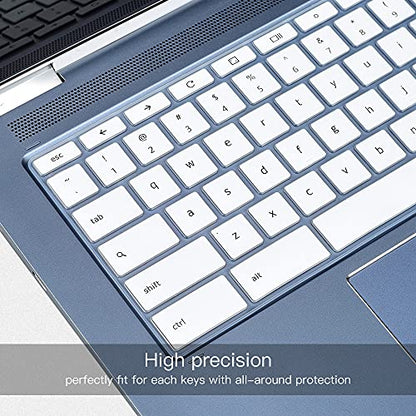 Keyboard Cover for HP 11.6/14 inch Chromebook x360, HP Chromebook 11 G2, G3, G4, G5, G6 EE G7 EE, HP Chromebook 14-db/ca/ak/DA 14B-CA 14a-na Series, HP Chromebook 14 G2 G3 G4 Keyboard Cover, White - color: White