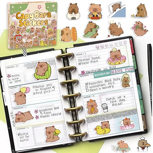 200pcs Cute Capybara Stickers Bluk.Waterproof Vinyl Stickers Pack for Water Bottle Laptop Skateboard Scrapbooking.Animal Decals Stickers Party Favors for Kids Girls Adults Teens - color: Capybara Stickers