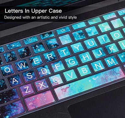 CaseBuy Keyboard Cover for Dell 11.6 Chromebook 3100 3120 3180 3181 3189 5190 P22T 11.6" / Chromebook 13 3380 13.3 inch Keyboard Accessories (Upper CASE, Galaxy) - color: Galaxy