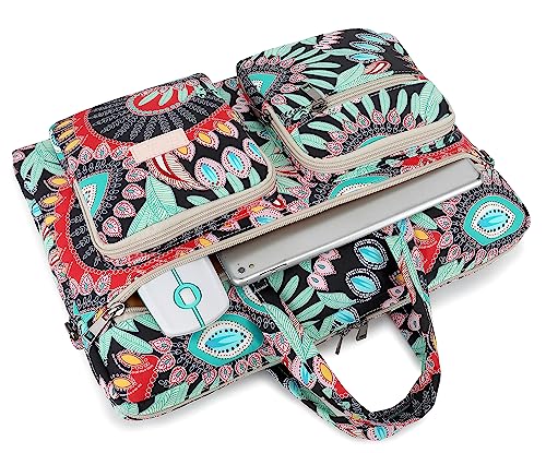 Laptop Shoulder Bag15.6inch women men Waterproof 16inch Computer Bags Women Business Office Work Bag Briefcase 14 inch case - color: Indian Style