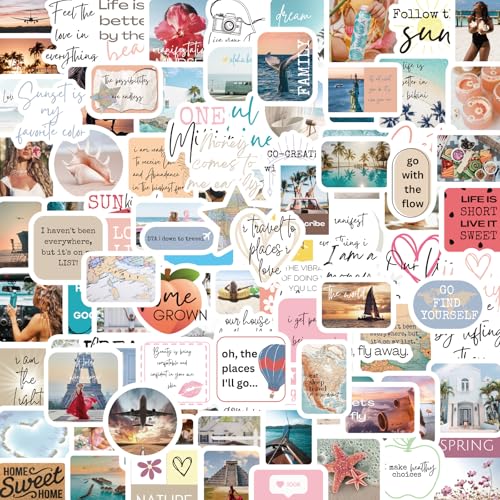 Vision Board Stickers Supplies - 100 Pcs Motivational Prayer Board Stickers for Women Girl, Inspirational Water Bottle Sticker, Waterproof Vinyl Scrapbook Decals for Laptop Journaling - style: Vision Board