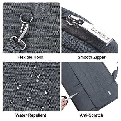 LANDICI Laptop Bag Case 13 14 inch with Shoulder Strap, Slim Waterproof Computer Sleeve Cover Compatible with MacBook Air 13/13.6 M1 M2 M3 M4, MacBook Pro 13/14, Chromebook 14, Grey - color: Grey, size: 13-13.5 Inch