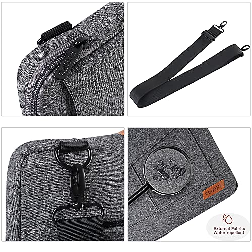 DOMISO 17-17.3 Inch Laptop Sleeve Water Resistant Business Briefcase Messenger Bag Compatible with 17.3" Dell Computer/HP Pavilion 17/ProBook 470/MSI GS73VR Stealth PRO/Lenovo/Acer/ASUS,Grey - color: Grey, size: 17 - 17.3 Inch